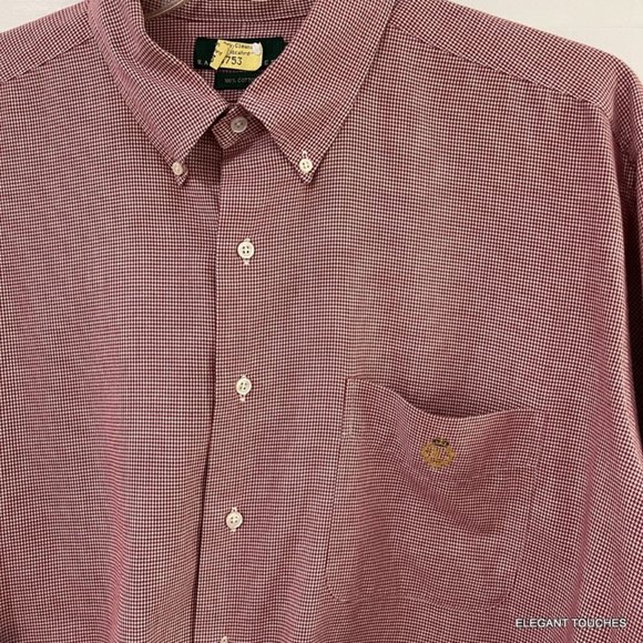 Ralph Lauren Red Button Down Shirt XL Long Sleeve Green Label Gold Crest Logo - Picture 2 of 9